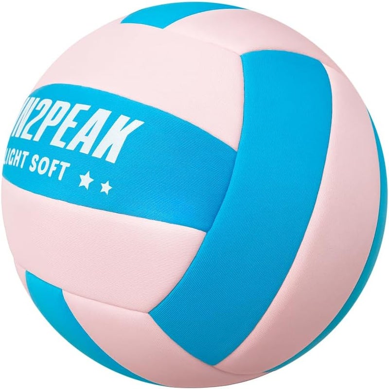 RUN2PEAK Super Soft Light Volleyball - Safe and Quiet Fabric Volleyball Ball for Indoor Play - Official Size 5 Kids Youth Beginners Lightweight Volleyballs Trainer for House Yard Training Practice - Image 3